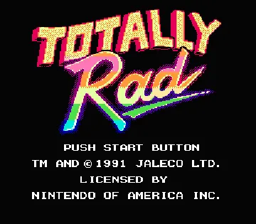 Totally Rad (Europe) screen shot title